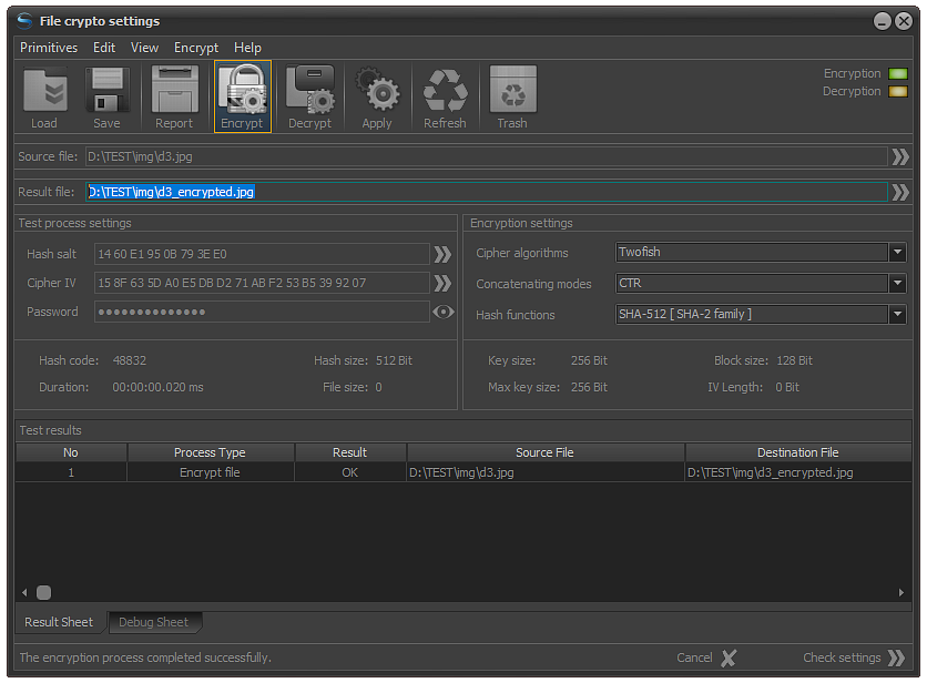 FPS - Cipher algorithm selection