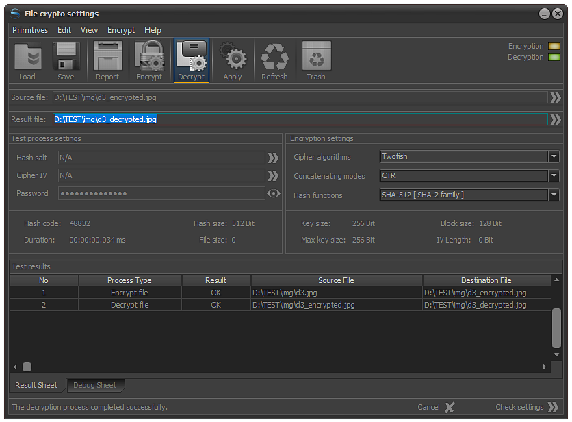 FPS - Cipher algorithm selection