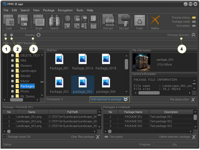 File Destroy Manager, FDM - control panel